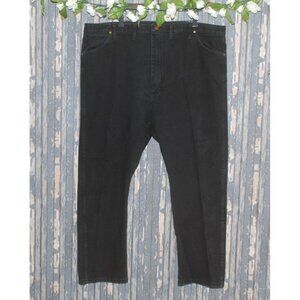 Classic Wrangler Men's Black Jeans Size 46 X 30 Cotton Western Bootcut Workwear
